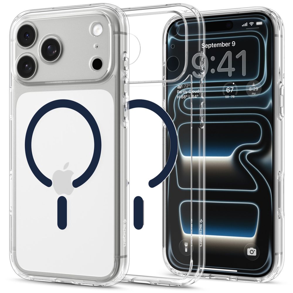 Spigen Ultra Hybrid MagSafe dėklas iPhone 18 Pro Max / 17 Pro Max - skaidrus tamsiai mėlynas -- iPhone 18 Pro Max / 17...