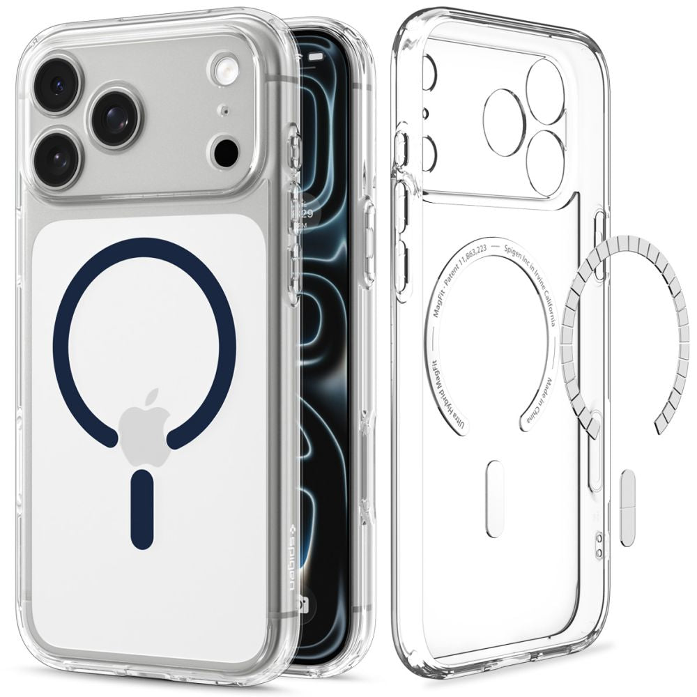 Spigen Ultra Hybrid MagSafe dėklas iPhone 18 Pro Max / 17 Pro Max - skaidrus tamsiai mėlynas -- iPhone 18 Pro Max / 17...