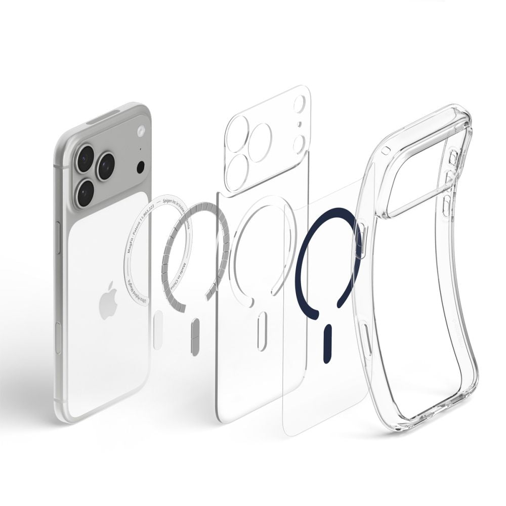 Spigen Ultra Hybrid MagSafe dėklas iPhone 18 Pro Max / 17 Pro Max - skaidrus tamsiai mėlynas -- iPhone 18 Pro Max / 17...