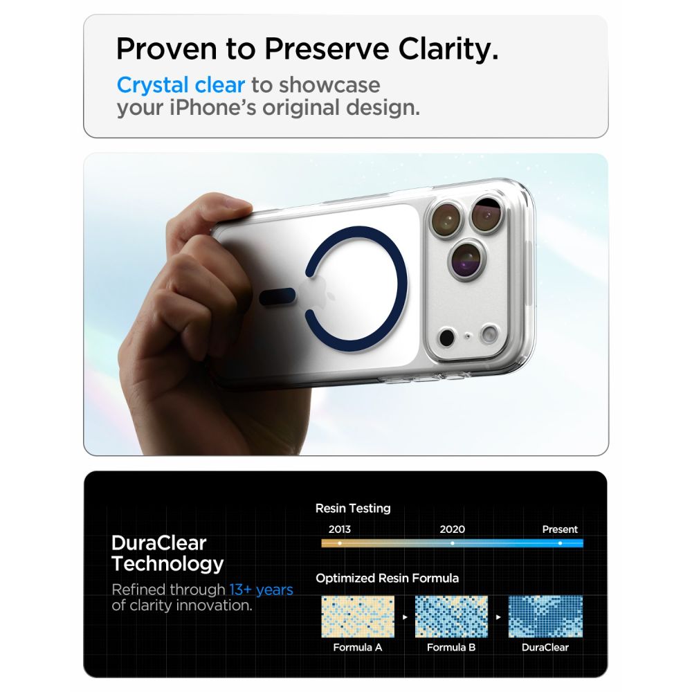 Spigen Ultra Hybrid MagSafe dėklas iPhone 18 Pro Max / 17 Pro Max - skaidrus tamsiai mėlynas -- iPhone 18 Pro Max / 17...