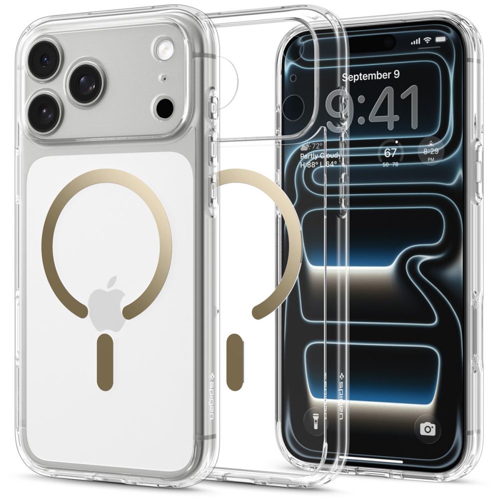 Spigen Ultra Hybrid MagSafe dėklas iPhone 18 Pro Max / 17 Pro Max - skaidrus aukso -- iPhone 18 Pro Max / 17 Pro Max