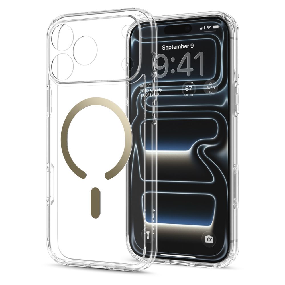 Spigen Ultra Hybrid MagSafe dėklas iPhone 18 Pro Max / 17 Pro Max - skaidrus aukso -- iPhone 18 Pro Max / 17 Pro Max