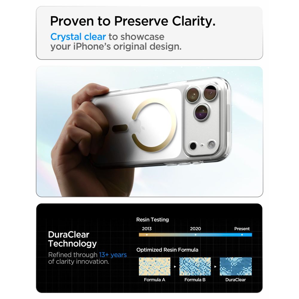 Spigen Ultra Hybrid MagSafe dėklas iPhone 18 Pro Max / 17 Pro Max - skaidrus aukso -- iPhone 18 Pro Max / 17 Pro Max