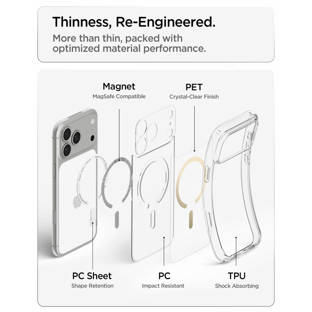 Spigen Ultra Hybrid MagSafe dėklas iPhone 18 Pro Max / 17 Pro Max - skaidrus aukso -- iPhone 18 Pro Max / 17 Pro Max