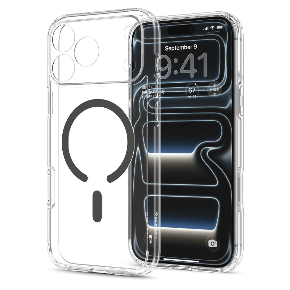 Spigen Ultra Hybrid MagSafe dėklas iPhone 18 Pro Max / 17 Pro Max - skaidrus grafitas -- iPhone 18 Pro Max / 17 Pro Max