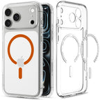 Spigen Ultra Hybrid Mag MagSafe dėklas iPhone 18 Pro Max / 17 Pro Max - Skaidrus oranžinis -- iPhone 18 Pro Max / iPhone...