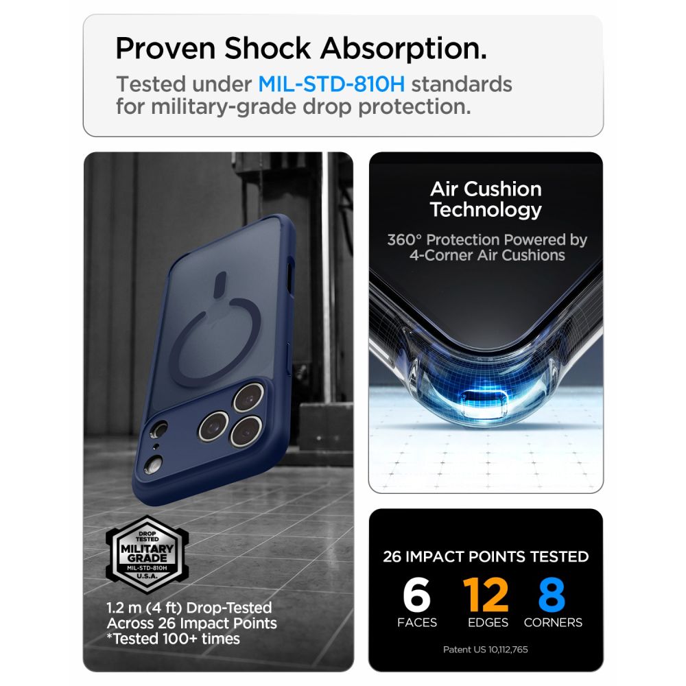Spigen Ultra Hybrid MagSafe dėklas iPhone 18 Pro Max / 17 Pro Max - tamsiai mėlynas -- iPhone 18 Pro Max / 17 Pro Max