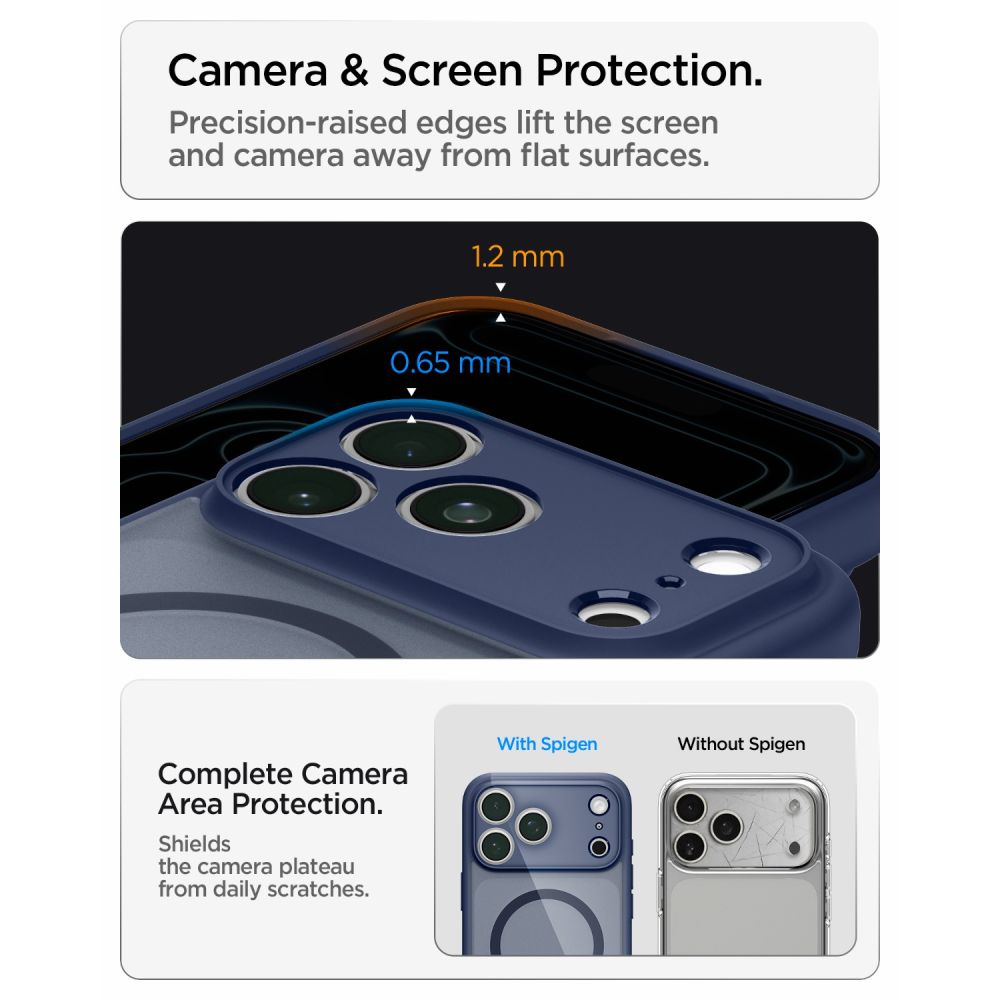 Spigen Ultra Hybrid MagSafe dėklas iPhone 18 Pro Max / 17 Pro Max - tamsiai mėlynas -- iPhone 18 Pro Max / 17 Pro Max
