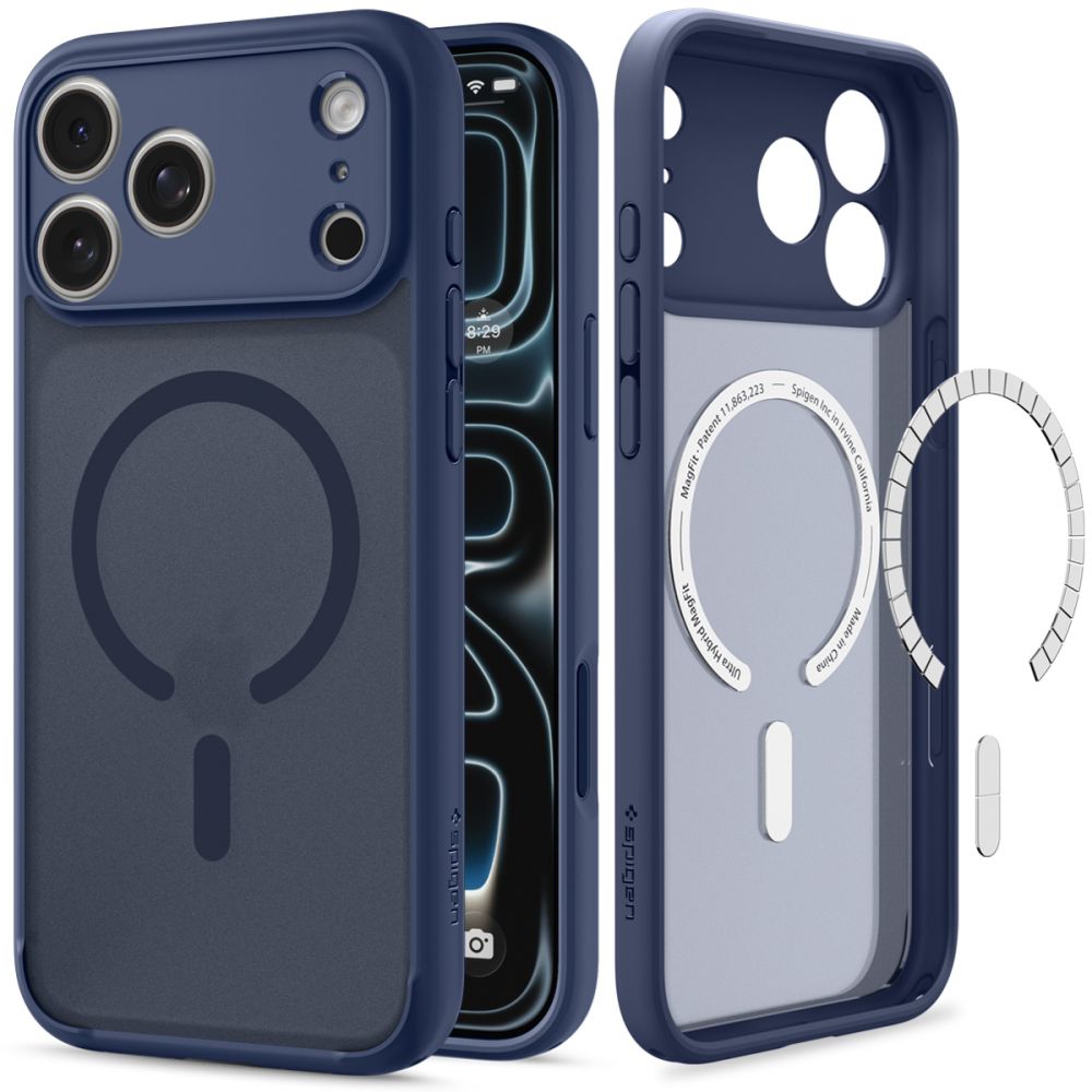 Spigen Ultra Hybrid MagSafe dėklas iPhone 18 Pro Max / 17 Pro Max - tamsiai mėlynas -- iPhone 18 Pro Max / 17 Pro Max