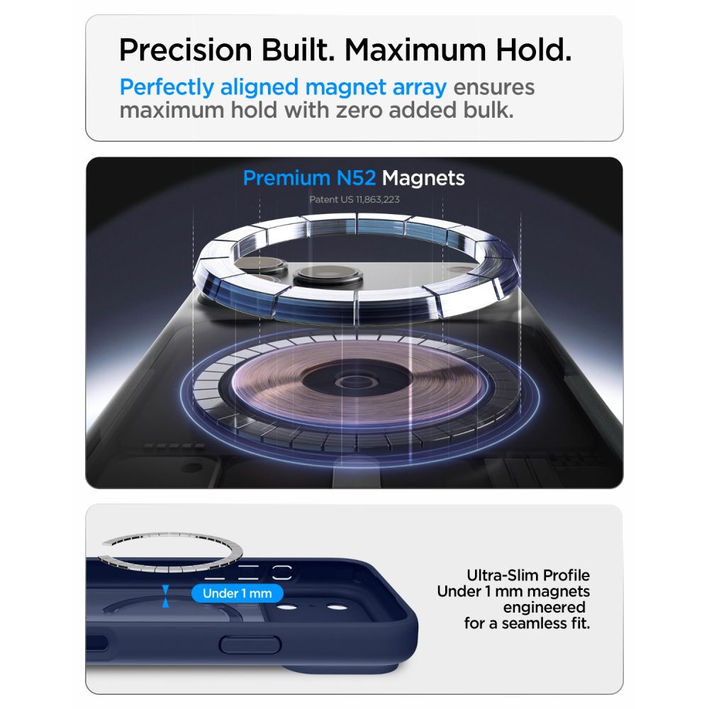 Spigen Ultra Hybrid MagSafe dėklas iPhone 18 Pro Max / 17 Pro Max - tamsiai mėlynas -- iPhone 18 Pro Max / 17 Pro Max