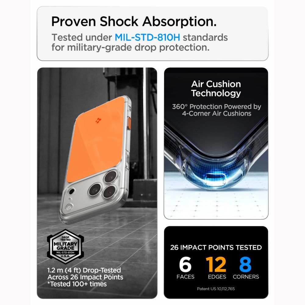 Spigen Ultra Hybrid MagSafe dėklas iPhone 18 Pro / 17 Pro - Oranžinis -- iPhone 18 Pro / iPhone 17 Pro