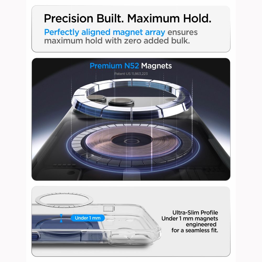 Spigen Ultra Hybrid MagSafe dėklas iPhone 18 Pro Max / 17 Pro Max - Matinis mėlynas -- iPhone 18 Pro Max / iPhone 17 Pro Max