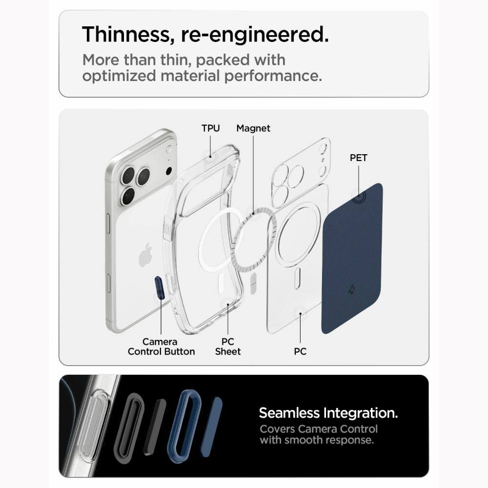 Spigen Ultra Hybrid MagSafe dėklas iPhone 18 Pro Max / 17 Pro Max - Matinis mėlynas -- iPhone 18 Pro Max / iPhone 17 Pro Max