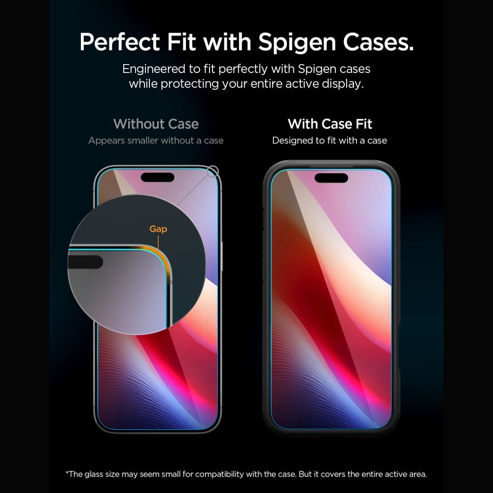 Spigen Glas.tR EZ Fit Pro HD AC 2-Pack Grūdintas stiklas iPhone 18 Pro / 17 Pro / 17 / 16 Pro -- iPhone 18 Pro / iPhone...