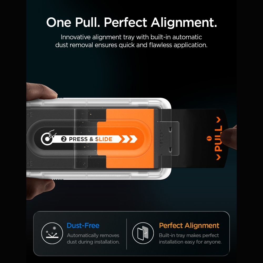 Spigen Glas.tR EZ Fit Pro HD AC 2-Pack Grūdintas stiklas iPhone 18 Pro / 17 Pro / 17 / 16 Pro -- iPhone 18 Pro / iPhone...
