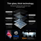 Grūdintas stiklas su privatumo filtru Spigen Glas.tR EZ Fit Pro HD AC 2-Pack, skirtas iPhone Duo -- iPhone