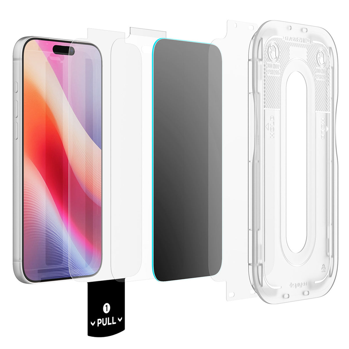 Spigen Glas.tR EZ Fit Pro HD AC privatumo grūdintas stiklas iPhone 18 Pro -- iPhone 18 Pro