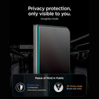 Grūdintas stiklas su privatumo filtru Spigen Glas.tR EZ Fit Pro HD AC, skirtas iPhone Duo -- iPhone