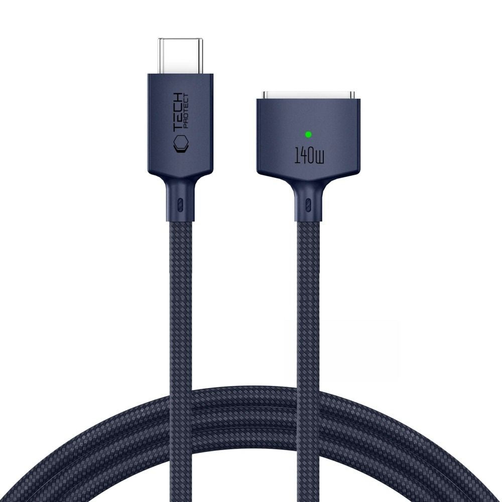 Tech-Protect MMC01 Ultraboost USB-C / MagSafe 3 140W 300cm kabelis MacBook - Tamsiai mėlyna -- MacBook