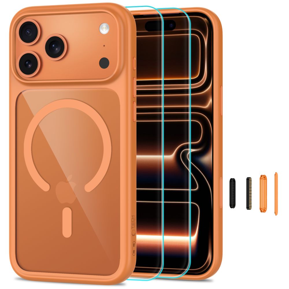 Tech-Protect MagOne CC MagSafe dėklas + grūdinti stikli 2-pakuotė skirta iPhone 18 Pro Max / 17 Pro Max - skaidri...