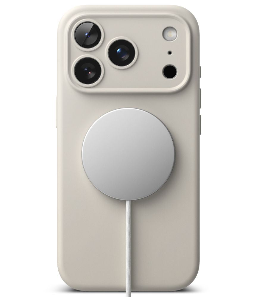 Dėklas Ringke Silicone MagSafe, skirtas iPhone 18 Pro Max - Smėlio spalvos -- iPhone 18 Pro Max