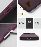 Dėklas Ringke Silicone MagSafe skirtas iPhone 18 Pro Max - tamsi vyšninė -- iPhone 18 Pro Max