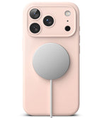 Dėklas Ringke Silicone MagSafe skirtas iPhone 18 Pro - rožinis -- iPhone 18 Pro
