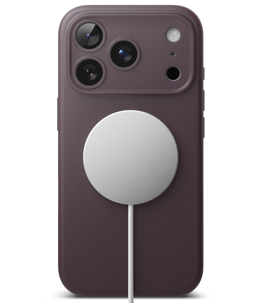 Dėklas Ringke Silicone MagSafe telefonui iPhone 18 Pro - tamsi vyšnia -- iPhone 18 Pro