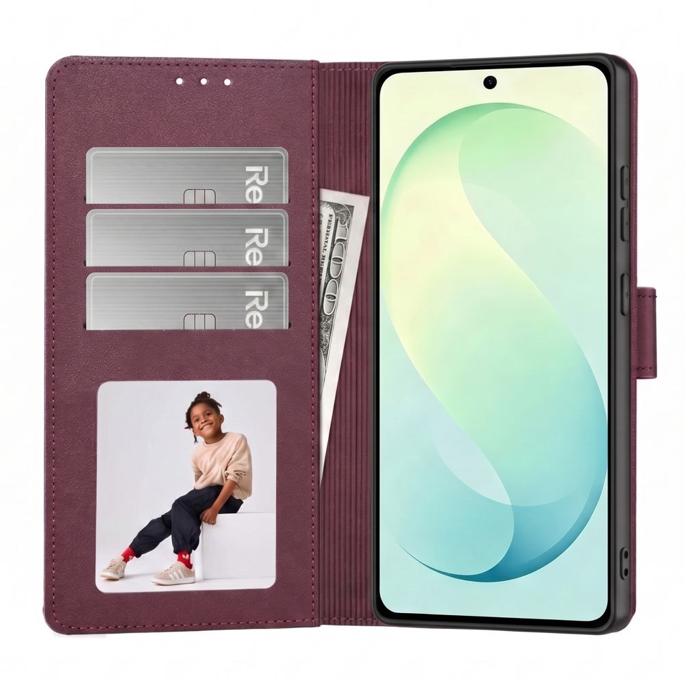 Tech-Protect Wallet dėklas Samsung Galaxy S26 FE - bordo -- Samsung Galaxy S26 FE