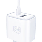 Sieninis ikroviklis 3mk DualCharge 20W PD3.0 QC 3.0 PPS USB 1A1C - Baltas -- Cell phone chargers