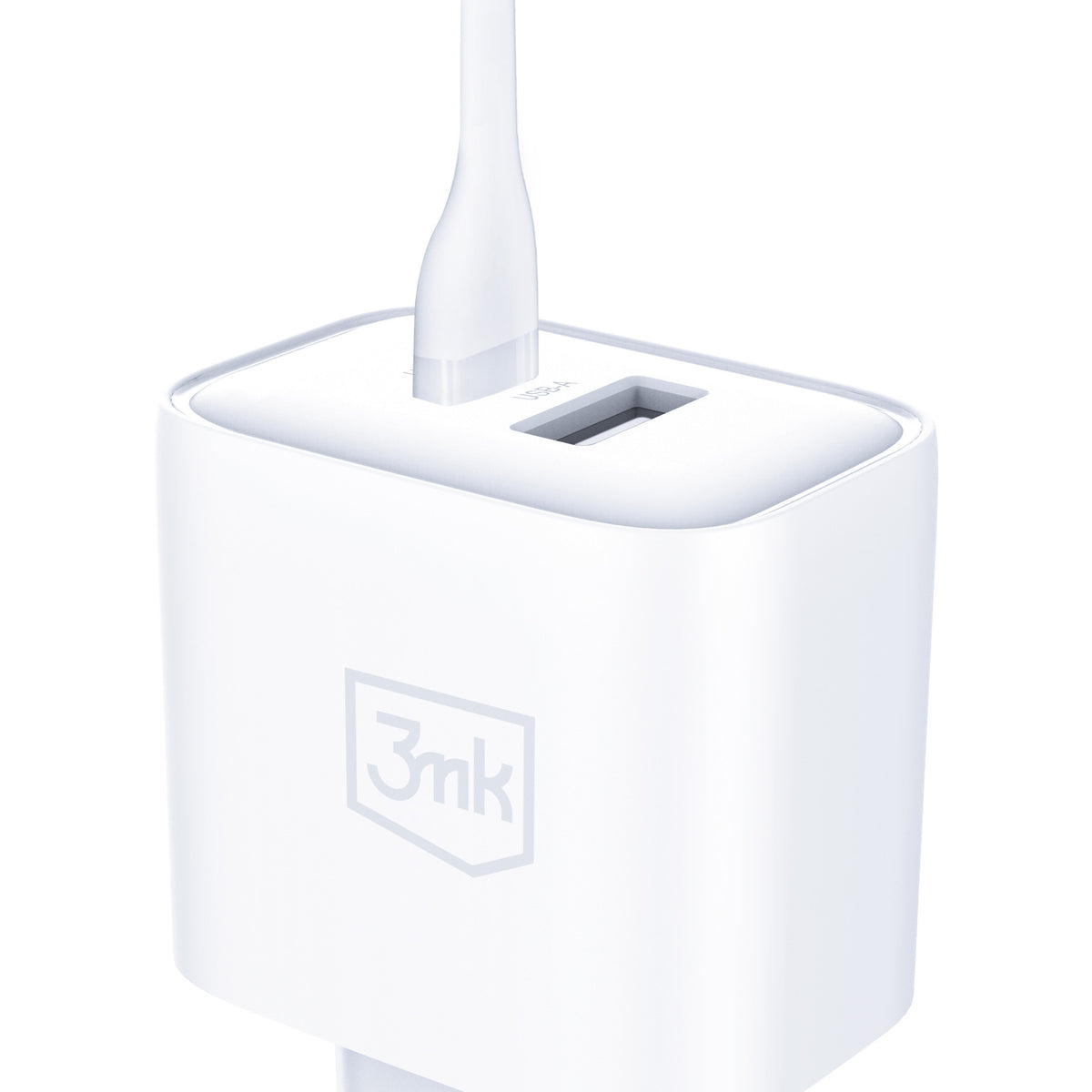 Sieninis ikroviklis 3mk DualCharge 20W PD3.0 QC 3.0 PPS USB 1A1C - Baltas -- Cell phone chargers