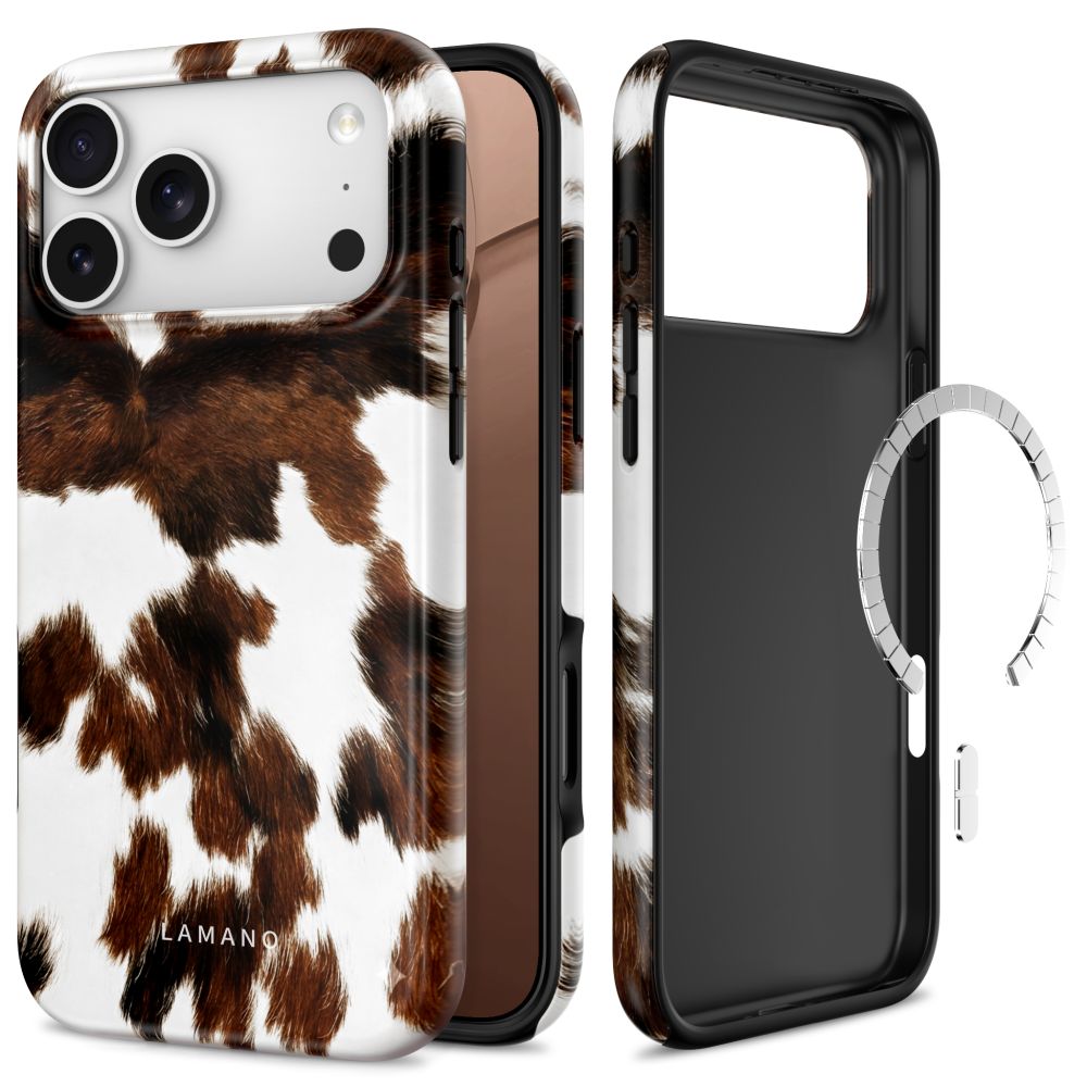 Tech-Protect Lamano MagSafe dėklas iPhone 18 Pro Max / 17 Pro – rudas ir baltas -- iPhone 18 Pro Max / iPhone 17 Pro