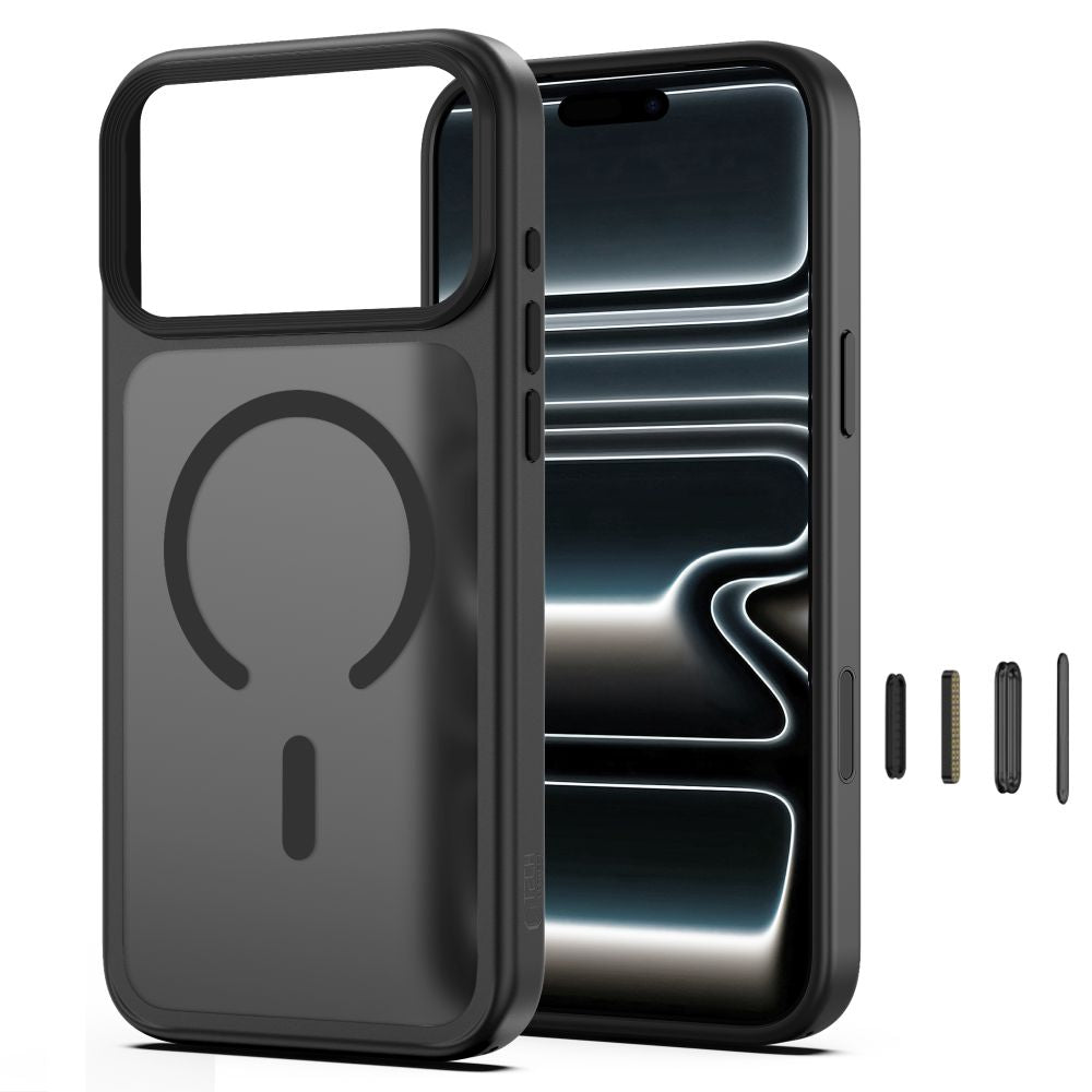 Tech-Protect Magmat Magsafe CC dėklas skirtas iPhone 18 Pro Max / 17 Pro Max - matinis juodas -- iPhone 18 Pro Max /...