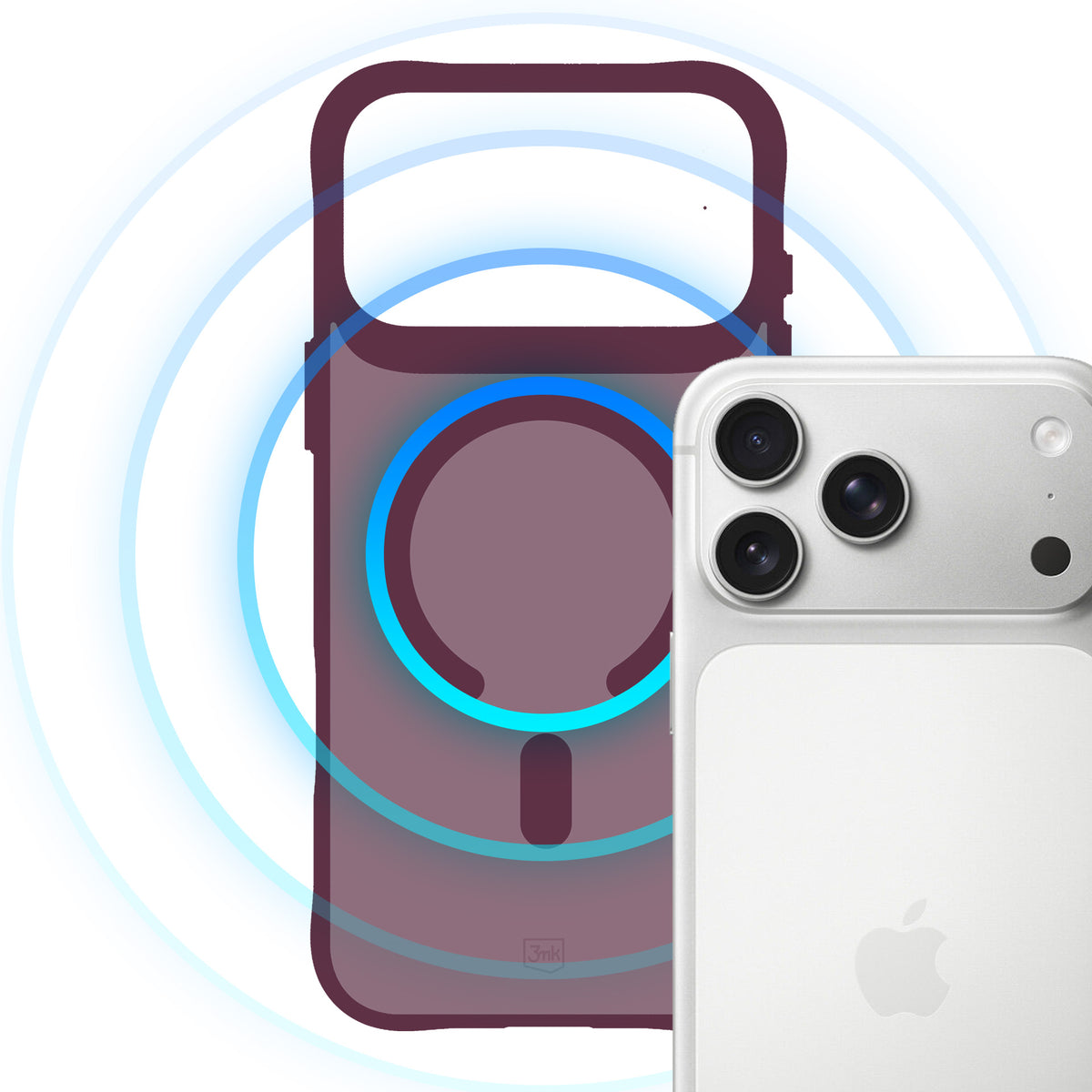 Dėklas 3mk Smoke MagCase telefonui iPhone 18 Pro Max / 17 Pro Max - bordo -- iPhone 18 Pro Max / iPhone 17 Pro Max