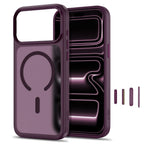Tech-Protect Magmat Magsafe CC dėklas iPhone 18 Pro / 17 Pro - Bordo matinis -- iPhone 18 Pro / iPhone 17 Pro