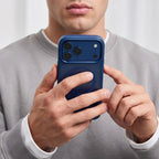 Tech-Protect Magmat Magsafe CC dėklas iPhone 18 Pro / 17 Pro - Matinė tamsiai mėlyna -- iPhone 18 Pro / iPhone 17 Pro