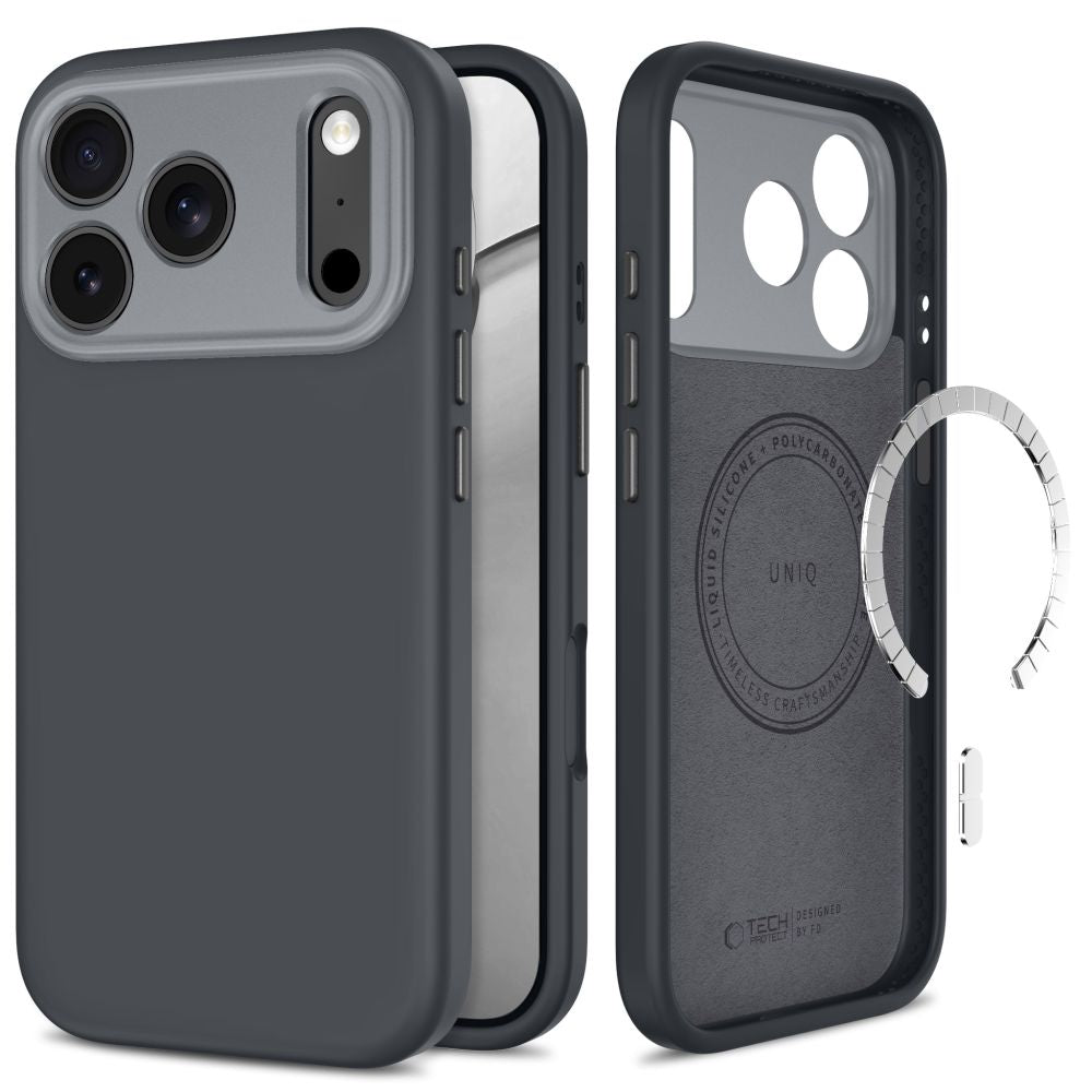 Tech-Protect Uniq MagSafe CC dėklas iPhone 18 Pro Max / 17 Pro Max - grafito spalvos -- iPhone 18 Pro Max / iPhone 17 Pro Max