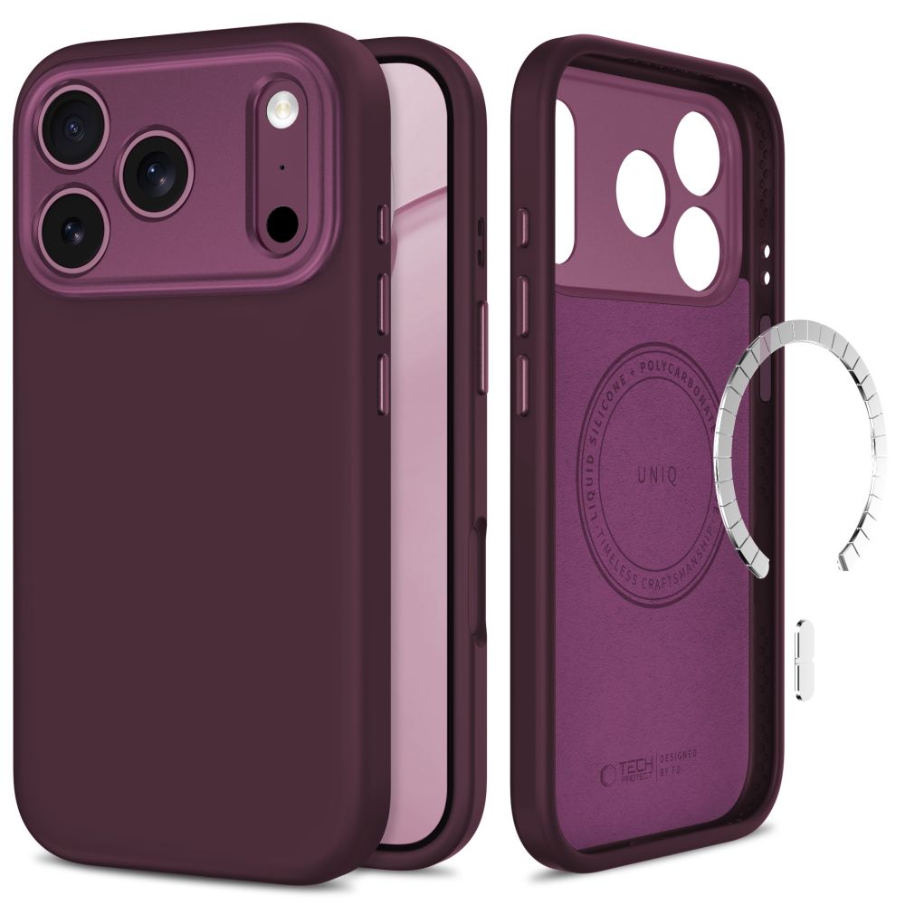 Tech-Protect Uniq MagSafe CC dėklas iPhone 18 Pro Max / 17 Pro Max - bordo -- iPhone 18 Pro Max / iPhone 17 Pro Max