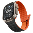 Spigen Athlex Air M dirželis Apple Watch 44/45/46/49 mm – juodas ir oranžinis -- Apple Watch 44mm / Apple Watch 45mm /...