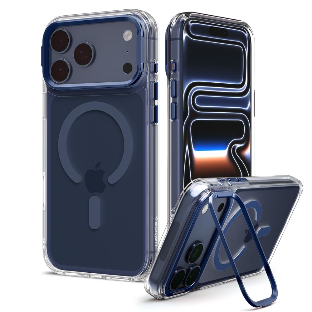 Spigen Ultra Hybrid Optik S MagSafe Case for iPhone 18 Pro Max / 17 Pro Max - Skaidri Tamsiai Mėlyna -- iPhone 18 Pro Max...