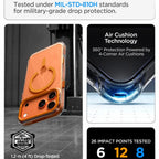 Spigen Ultra Hybrid Optik S MagSafe dėklas iPhone 18 Pro / 17 Pro - Skaidrus Oranžinis -- iPhone 18 Pro / iPhone 17 Pro