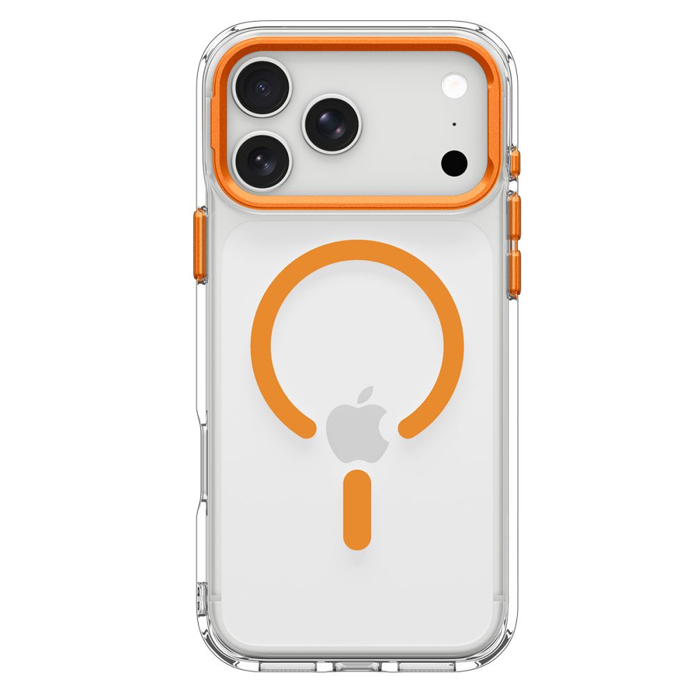 Spigen Ultra Hybrid Optik S MagSafe dėklas iPhone 18 Pro / 17 Pro - Skaidrus Oranžinis -- iPhone 18 Pro / iPhone 17 Pro