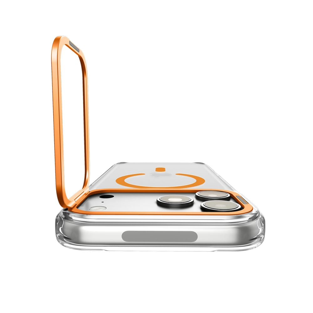 Spigen Ultra Hybrid Optik S MagSafe dėklas iPhone 18 Pro / 17 Pro - Skaidrus Oranžinis -- iPhone 18 Pro / iPhone 17 Pro