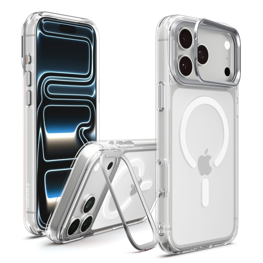 Spigen Ultra Hybrid Optik S MagSafe dėklas iPhone 18 Pro / 17 Pro - Skaidrus Sidabrinis -- iPhone 18 Pro / iPhone 17 Pro