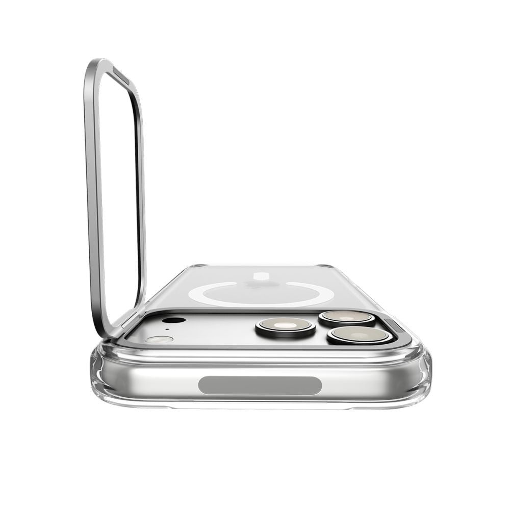 Spigen Ultra Hybrid Optik S MagSafe dėklas iPhone 18 Pro / 17 Pro - Skaidrus Sidabrinis -- iPhone 18 Pro / iPhone 17 Pro