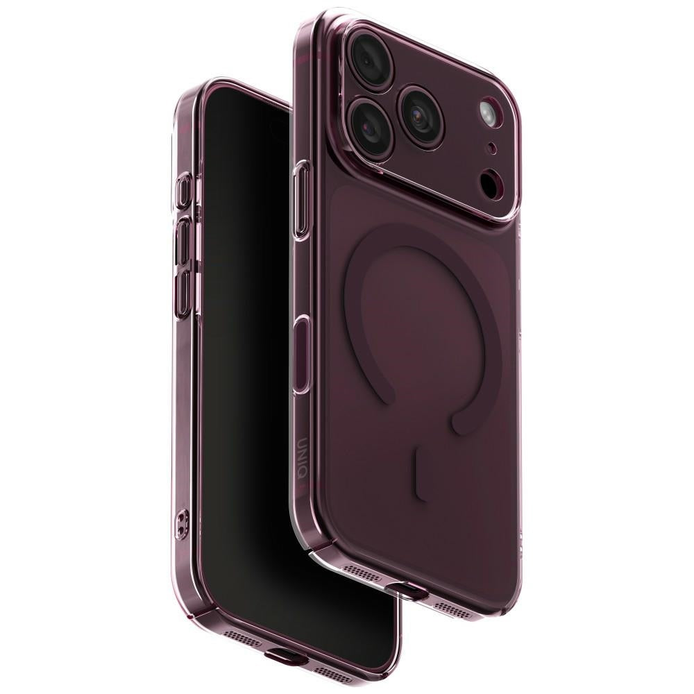 Uniq Airsuit Magclick Charging dėklas iPhone 18 Pro / 17 Pro - Burgundiška -- iPhone 18 Pro / 17 Pro