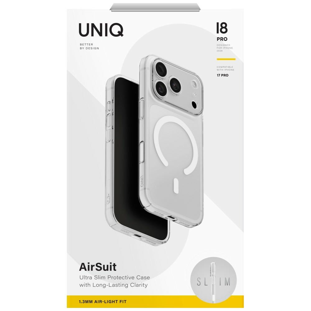 Uniq Hybrid Maglick Charging Airsuit dėklas skirtas iPhone 18 Pro / 17 Pro - skaidri -- iPhone 18 Pro / 17 Pro