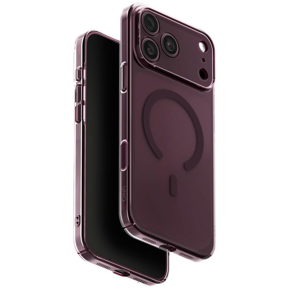 Uniq Airsuit Magclick Charging dėklas skirtas iPhone 18 Pro Max / 17 Pro Max - bordo -- iPhone 18 Pro Max / 17 Pro Max