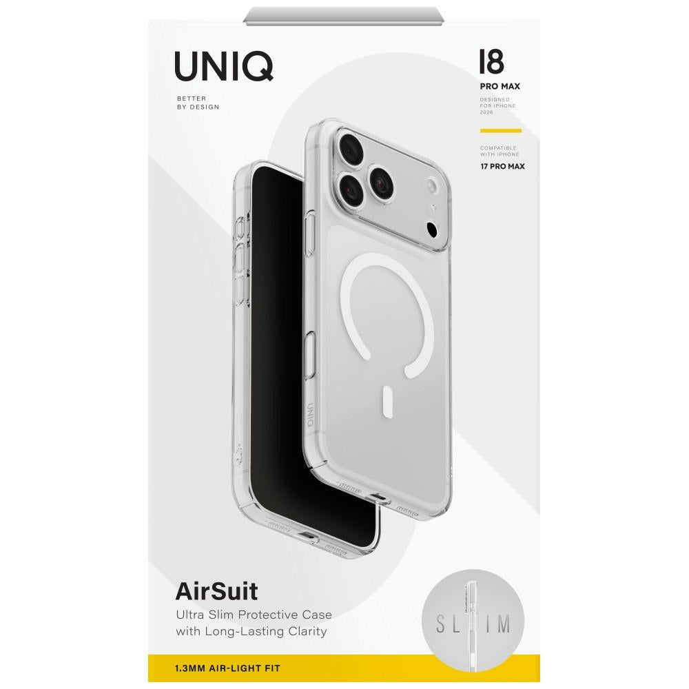Uniq Airsuit Magclick Charging dėklas skirtas iPhone 18 Pro Max / 17 Pro Max - skaidri -- iPhone 18 Pro Max / 17 Pro Max