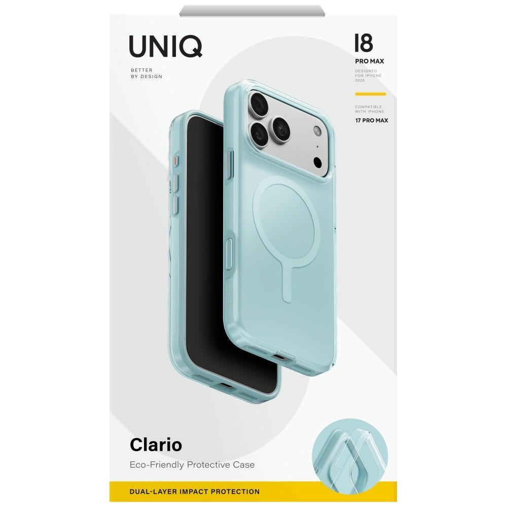 Uniq Clario Magclick Charging eco dėklas iPhone 18 Pro Max / 17 Pro Max - mėtinė -- iPhone 18 Pro Max / 17 Pro Max
